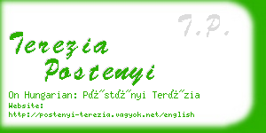 terezia postenyi business card